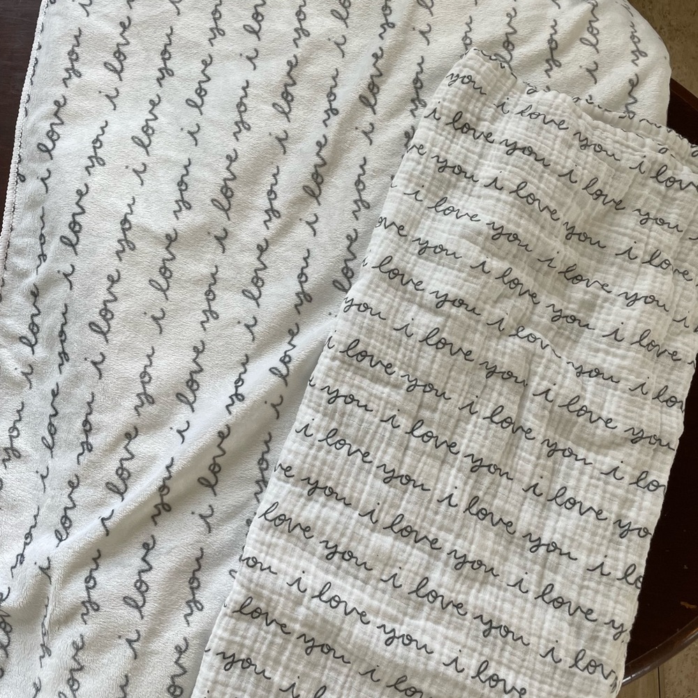 I love you baby blanket bundle